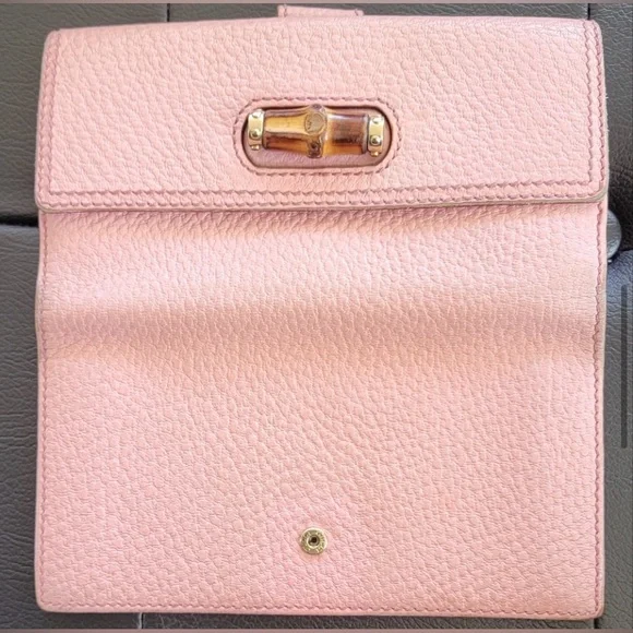Gucci Pink Bamboo wallet - Picture 3 of 10